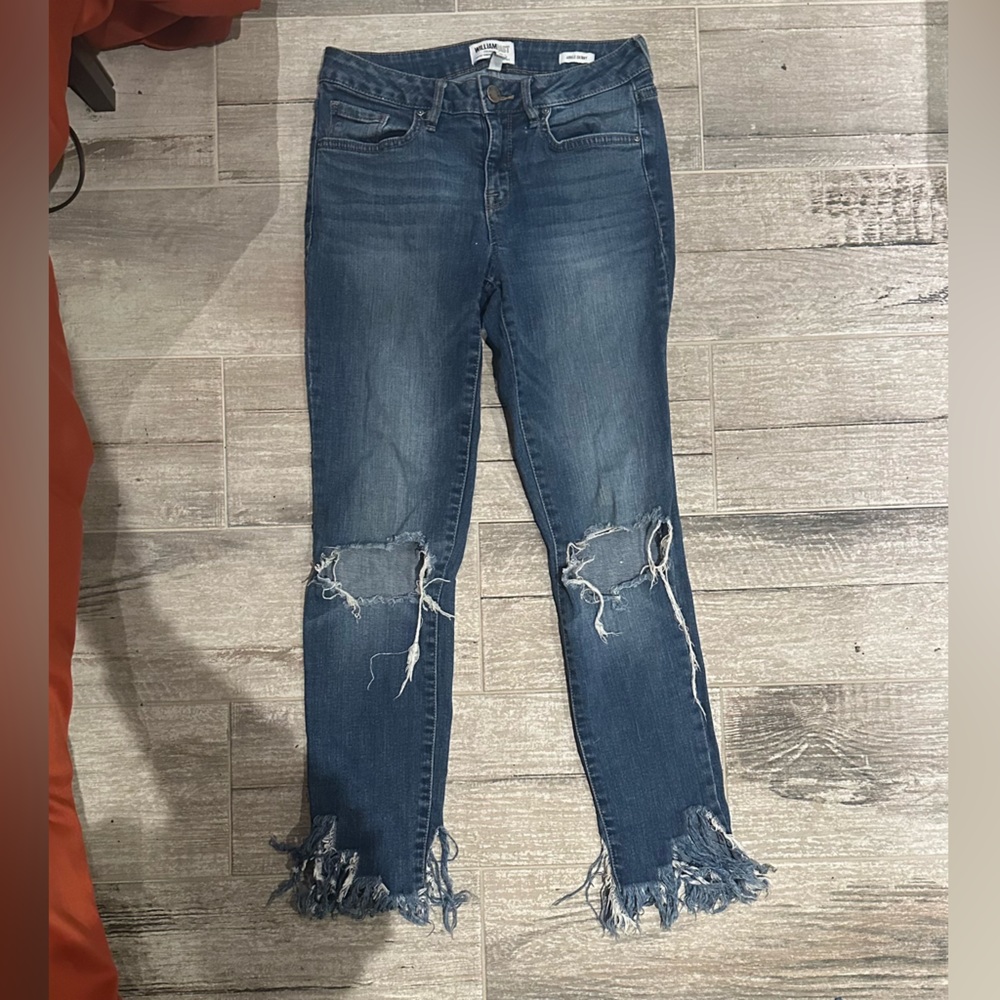 William Rast high rise distressed ankle